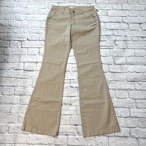 Old Navy Diva Bootcut Pants Khaki Plain Front 37 Inch Inseam Size 6 Tall NWT
